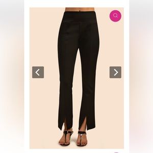 Trina Turk Slit Hem Black Pants